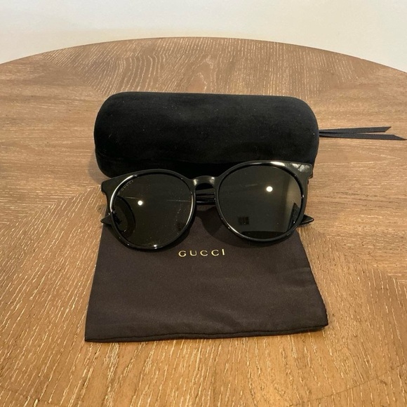 Gucci Black Round Sunglasses main image 6
